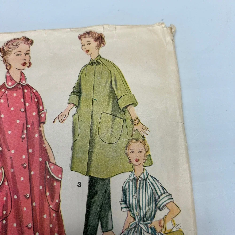 Simplicity Vintage‎ 1950's Pattern #4471 Women's Robe 2 Lengths Size 12 HTF
